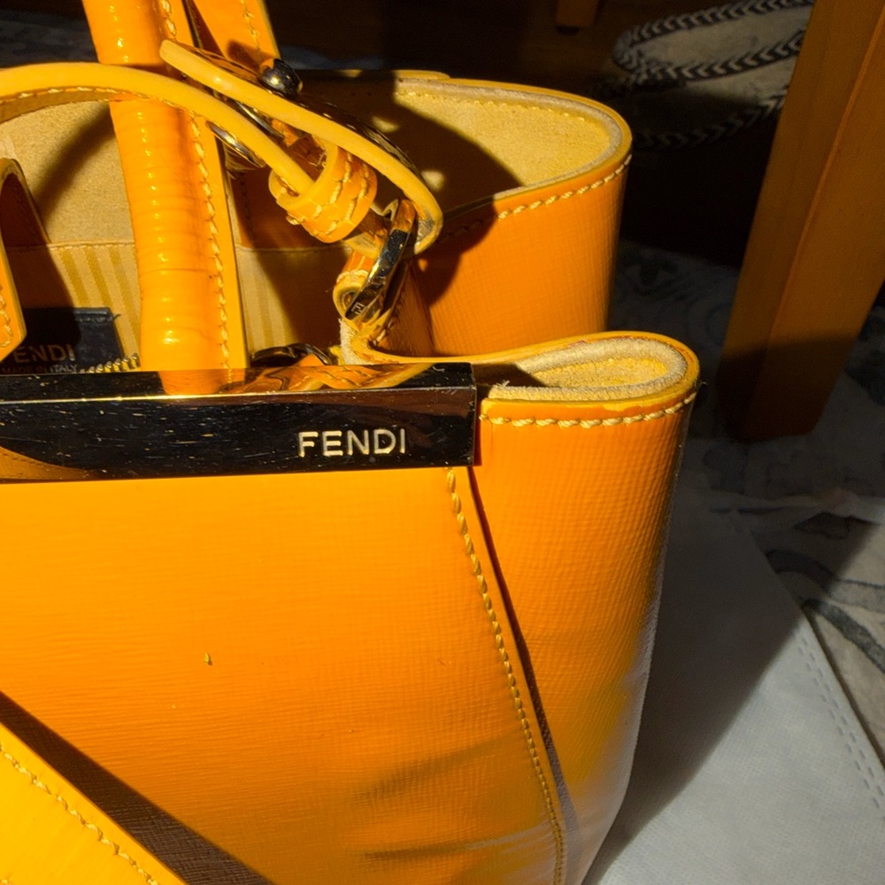 Fendi 2Jours Yellow Handbag from 2014 Karl Lagerfeld Collection - Picture 2 of 16